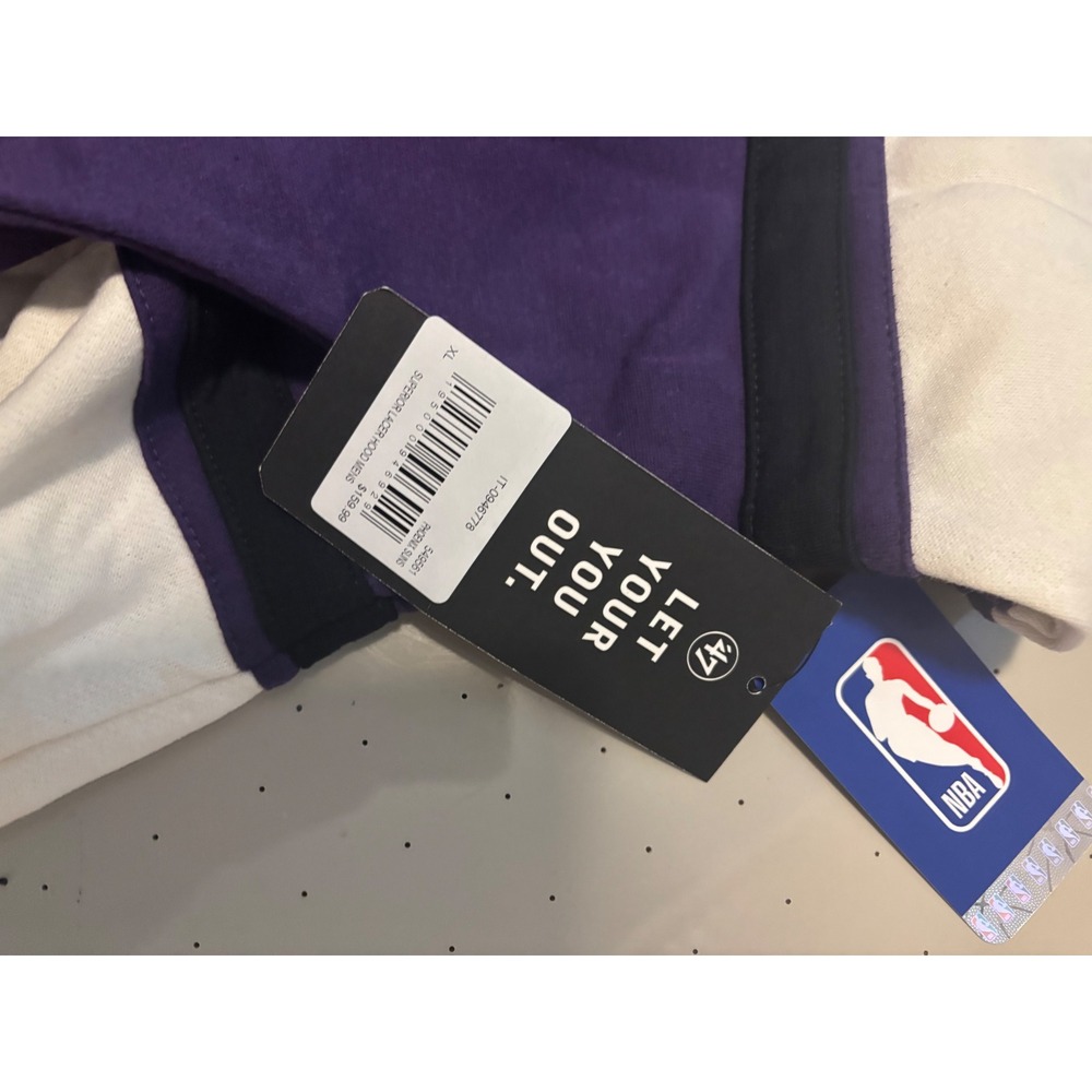 '47 Brand Phoenix Suns Superior Lacer Hoodie Mens XL Purple NBA Hockey Jersey - Picture 4 of 6